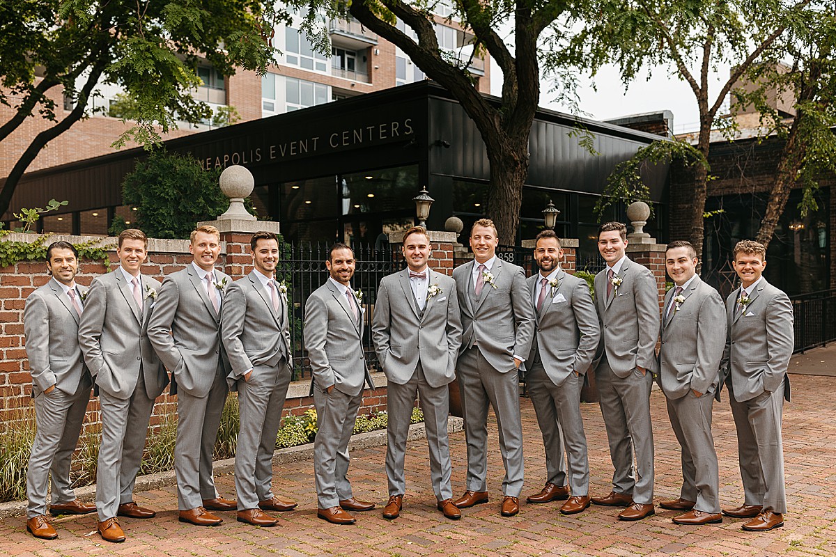 Minneapolis Event Center wedding groomsmen