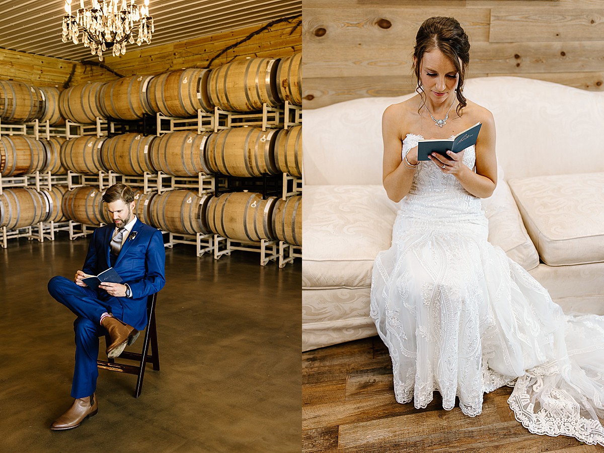 Next Chapter Winery wedding vow exchange