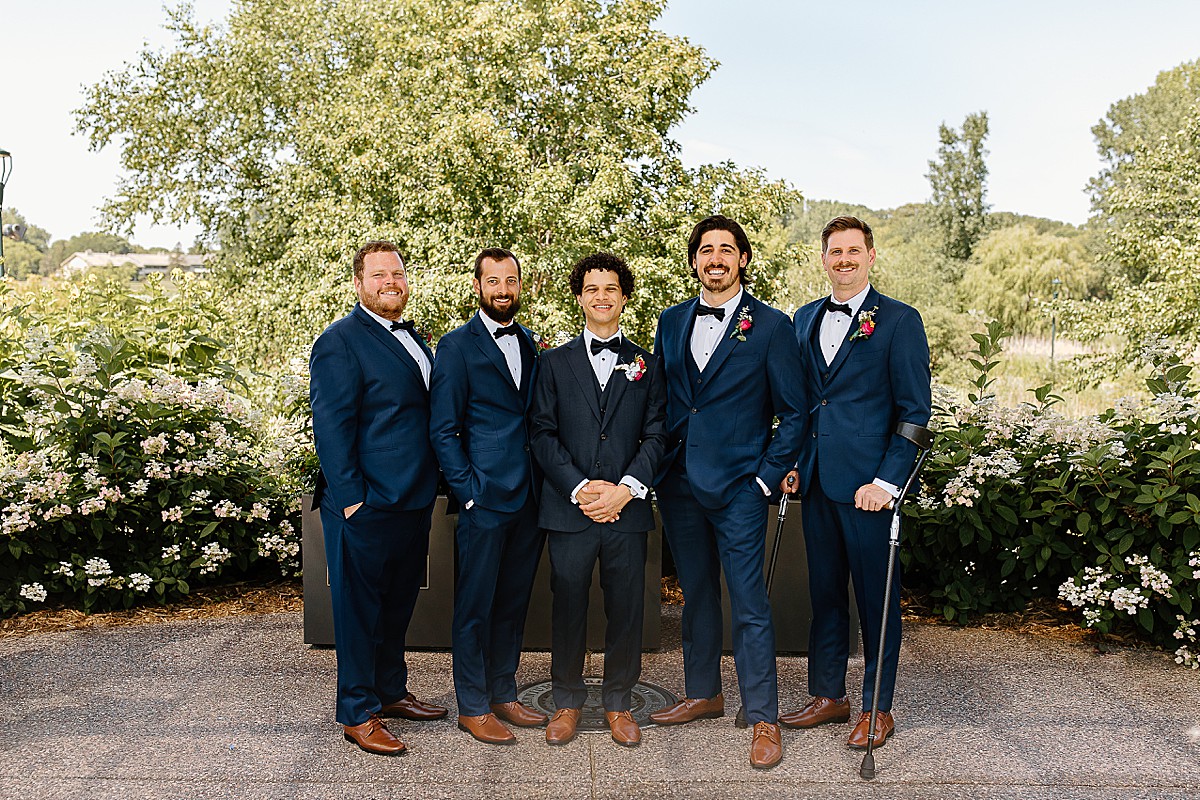 Millennium Garden wedding groomsmen