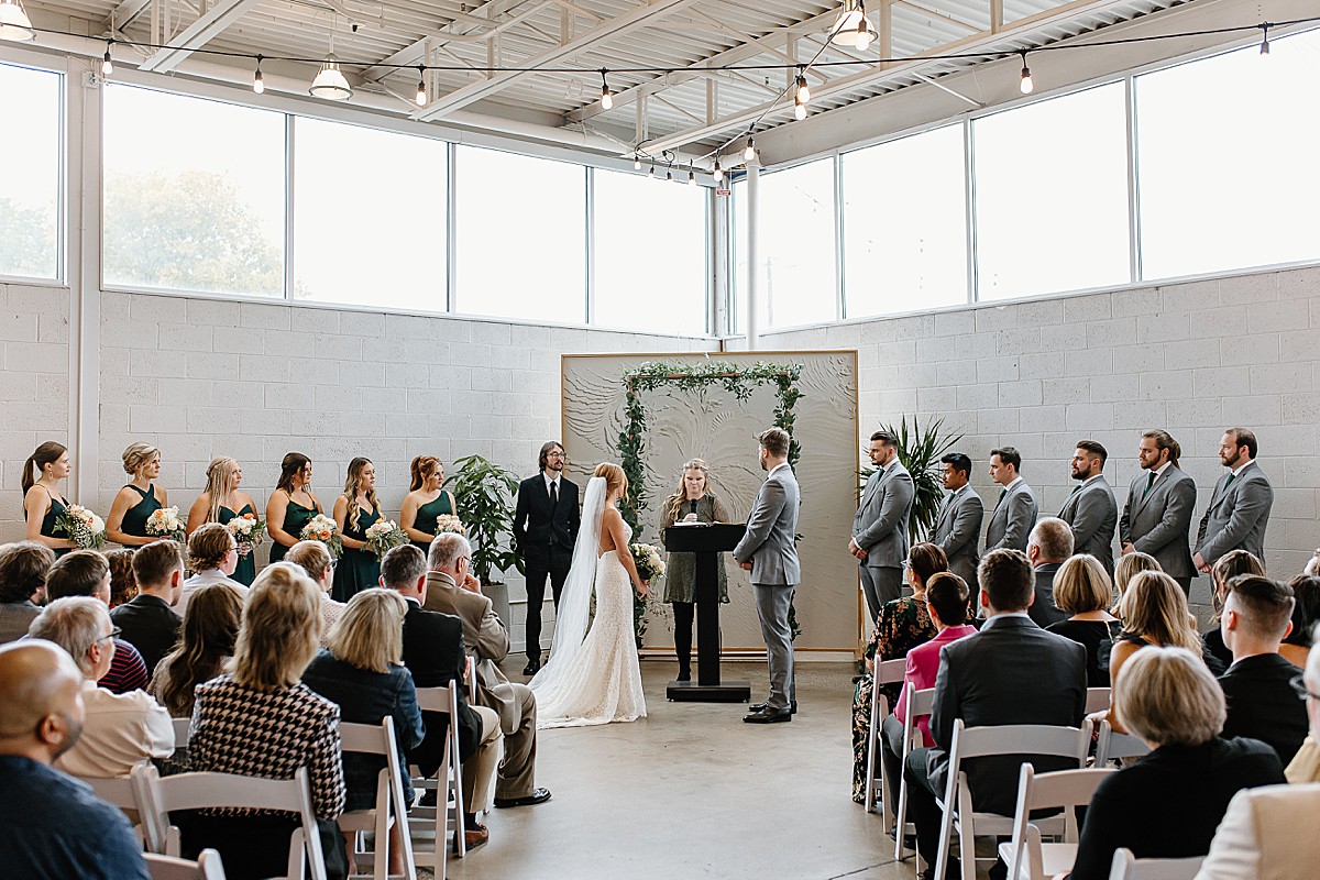 Glass House wedding ceremony
