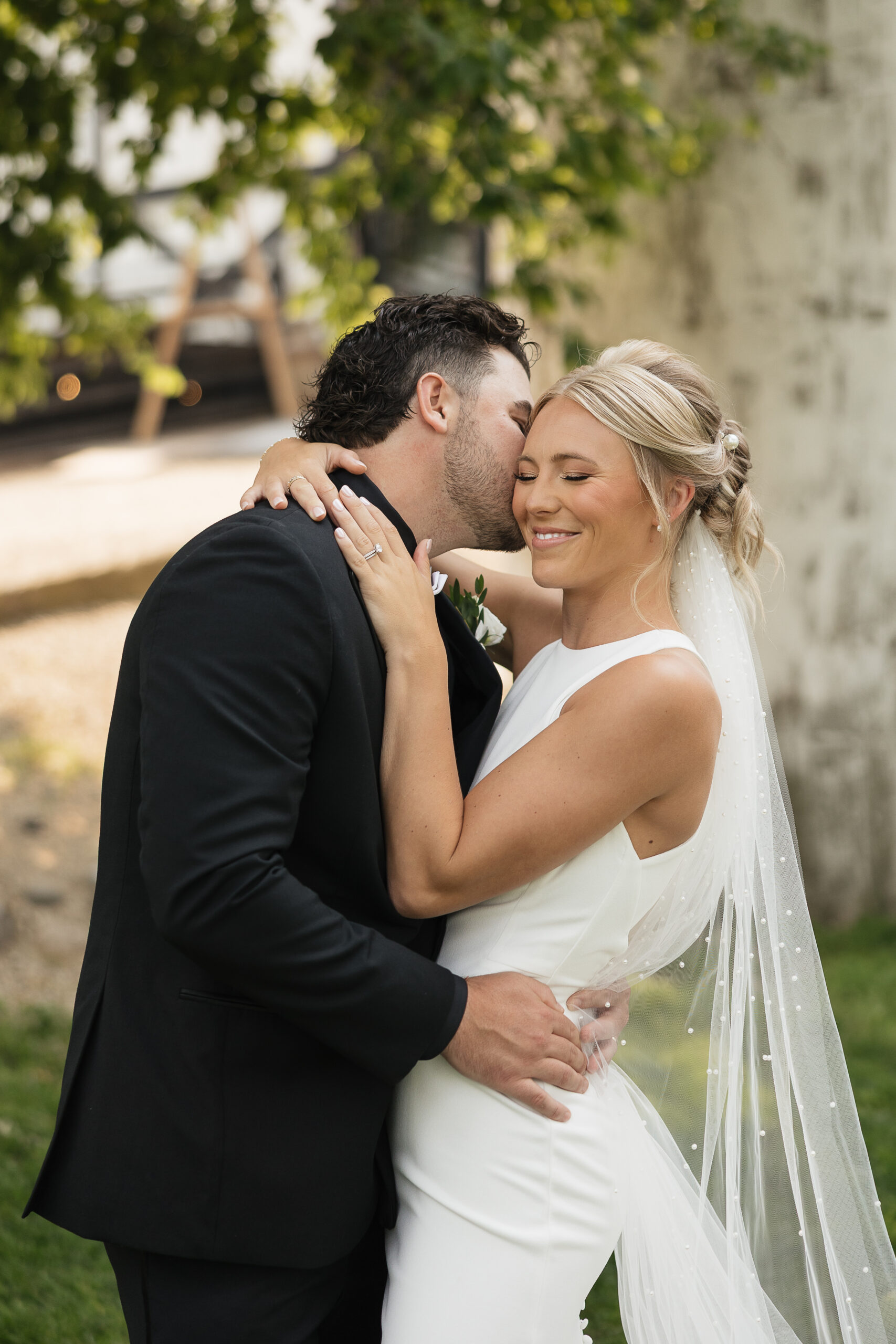Bride and Groom Portrait at Oehme Oasis Weddings & Events, New Richmond, WI